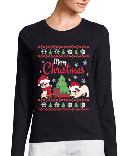 Camiseta mujer navidad bulldog francés feliz navidad laTostadora - latostadora.com - Modalova