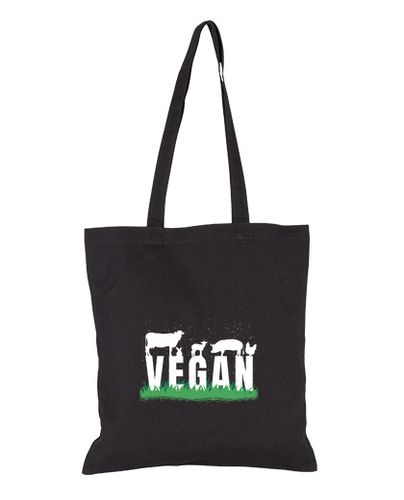 Bolsa bolso de mujer, bolso de mano, los animales veganos son mis amigos, vida sana, comida vegana - latostadora.com - Modalova