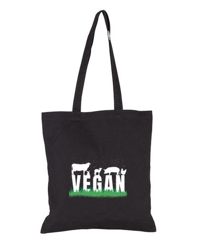 Bolsa De Tela bolso de mujer, bolso de mano, los animales veganos son mis amigos, vida sana, comida vegana laTostadora - latostadora.com - Modalova