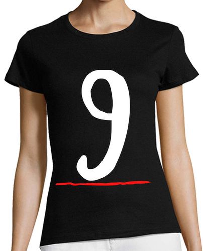 Camiseta mujer 9 subraya línea roja - latostadora.com - Modalova
