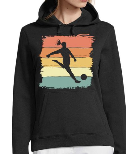 Sudadera Con Capucha Para Mujer fútbol retro vintage para amantes del f laTostadora - latostadora.com - Modalova