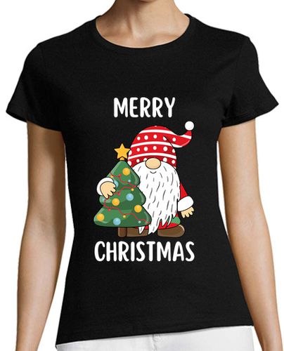 Camiseta Mujer Manga Corta feliz navidad camisa divertida de navid laTostadora - latostadora.com - Modalova