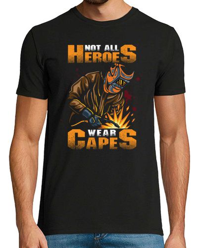 Camiseta Hombre Manga Corta no todos los héroes usan capas soldadura divertida soldador guay laTostadora - latostadora.com - Modalova