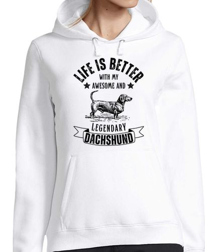 Sudadera Con Capucha Para Mujer dachshund retro vintage clásico laTostadora - latostadora.com - Modalova