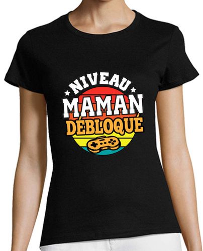 Camiseta Mujer Manga Corta nivel de mamá desbloqueado humor laTostadora - latostadora.com - Modalova