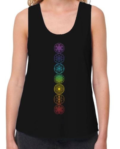 Camiseta Mujer Tirantes Loose Fit geometría sagrada 7 chakras arte espiri laTostadora - latostadora.com - Modalova