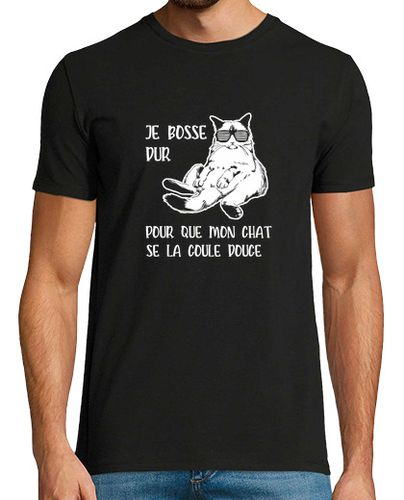 Camiseta trabajo duro por mi gato - latostadora.com - Modalova