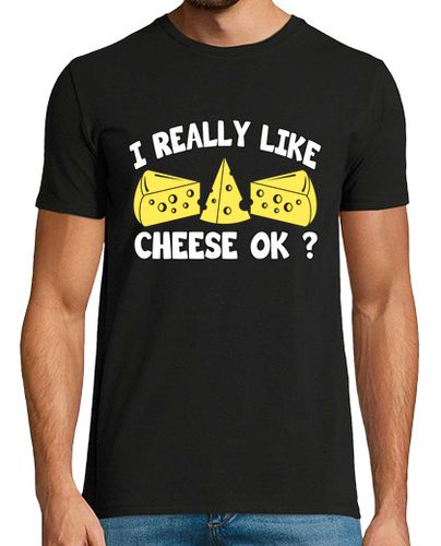 Camiseta Realmente me gusta el queso está bien p - latostadora.com - Modalova