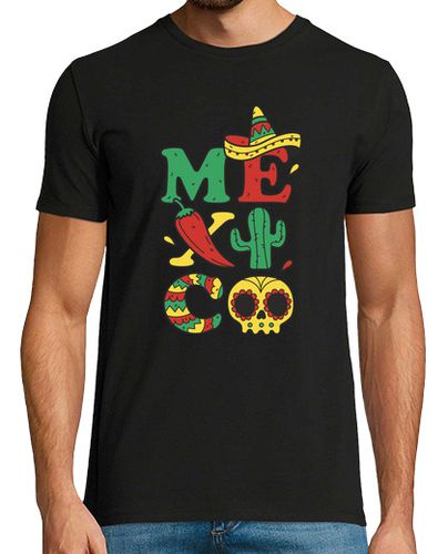 Camiseta playera de hombre con los colores de mexico para la capital de mexico. camiseta de vacaciones - latostadora.com - Modalova