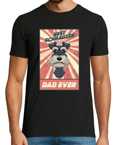 Camiseta Hombre Manga Corta el mejor schnauzer miniatura papá de mi laTostadora - latostadora.com - Modalova