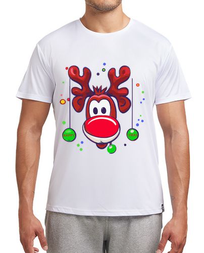 Camiseta deportiva reno rudolph feliz navidad dibujo - latostadora.com - Modalova