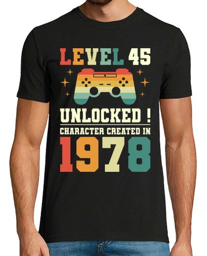 Camiseta Nivel 45 Cumpleaños De Gamer De 45 años - latostadora.com - Modalova