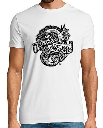 Camiseta Hombre Manga Corta Aquí hay dragones OFICIAL laTostadora - latostadora.com - Modalova