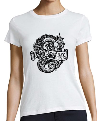 Camiseta Mujer Manga Corta Aquí hay dragones OFICIAL laTostadora - latostadora.com - Modalova