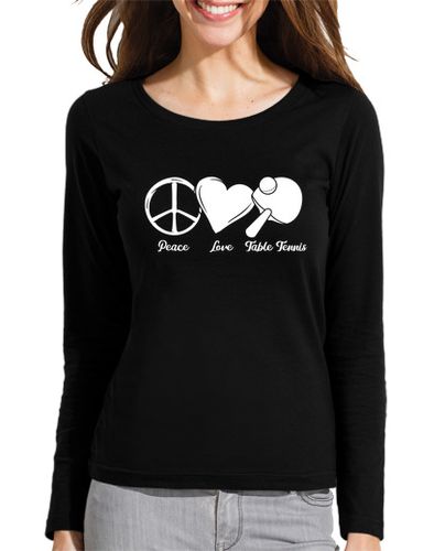 Camiseta mujer paz amor y tenis de mesa - latostadora.com - Modalova