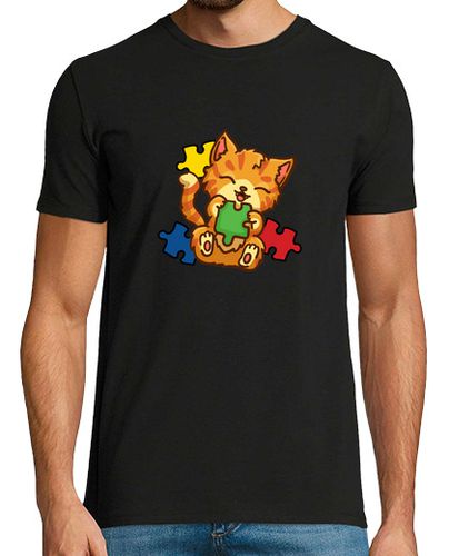 Camiseta Cute Cat Puzzle Autism Awareness Month - latostadora.com - Modalova