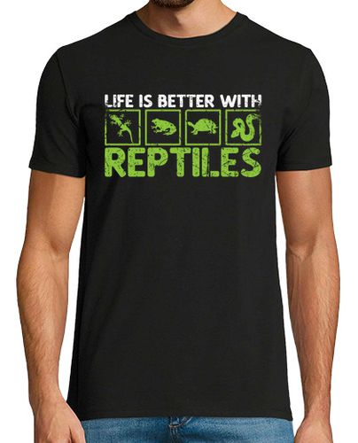 Camiseta la vida es mejor con los reptiles - latostadora.com - Modalova