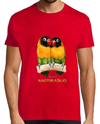 Camiseta Hombre Manga Corta Inseparables agapornis laTostadora - latostadora.com - Modalova