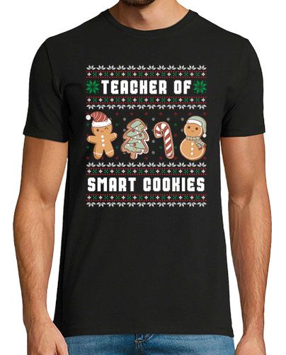 Camiseta profesor de galletas inteligentes lindo gracioso profesor feo navidad - latostadora.com - Modalova