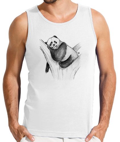 Camiseta Camiseta blanca de tirantes. Oso panda en árbol 001 laTostadora - latostadora.com - Modalova