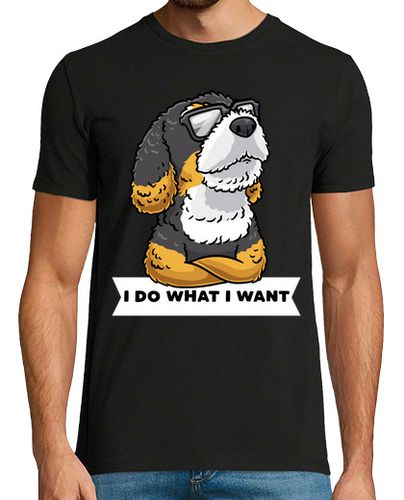 Camiseta Hombre Manga Corta perro bernedoodle con gafas de sol terc laTostadora - latostadora.com - Modalova