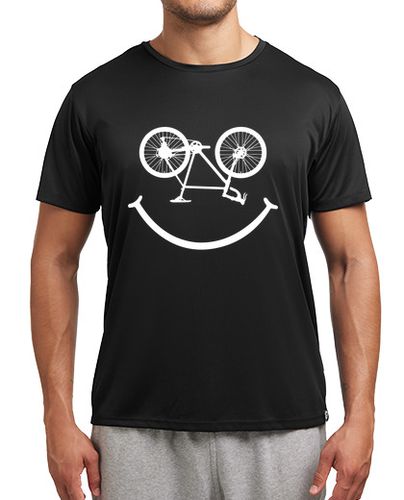 Camiseta deportiva Sonrisa Bicicleta Smiley Ciclismo Deporte Humor Ciclista - latostadora.com - Modalova