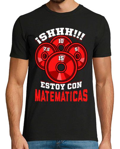 Camiseta Hombre Manga Corta Shhh Matemáticas Gym Pesas Crosfit Culturismo Deporte Humor Gimnasio laTostadora - latostadora.com - Modalova