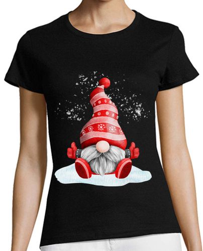 Camiseta Mujer Manga Corta gnomo de navidad diablillo enano laTostadora - latostadora.com - Modalova