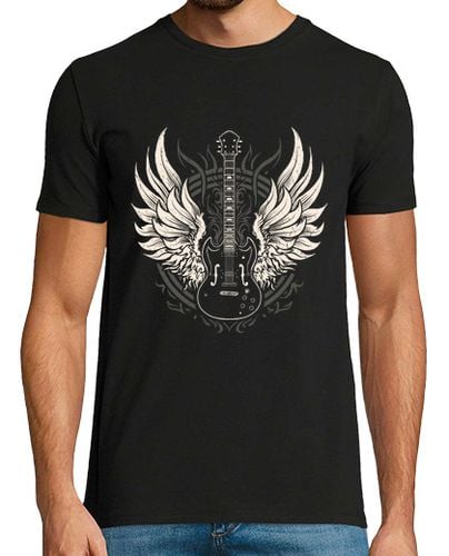 Camiseta Hombre Manga Corta guitarra de rock con alas tatuaje laTostadora - latostadora.com - Modalova