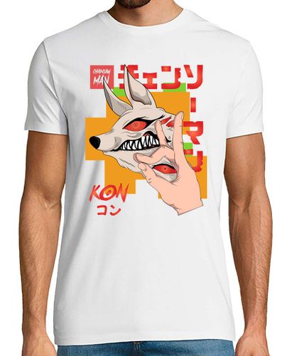 Camiseta Kon Aki Hayakawa, Chainsaw Man - latostadora.com - Modalova