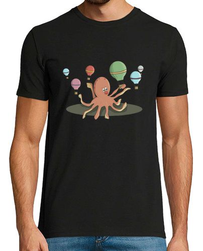 Camiseta Pulpo cazando globos - latostadora.com - Modalova