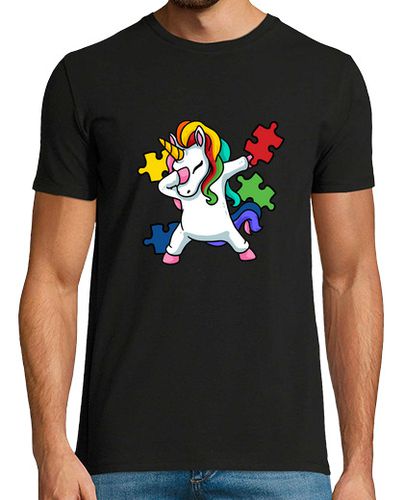 Camiseta dabbing unicornio rompecabezas niños mes de concientización sobre el autismo - latostadora.com - Modalova
