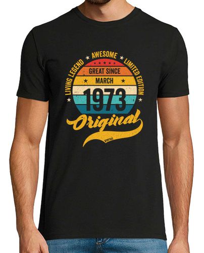 Camiseta Retro 50 Years March 1973 Birthday Vintage Bday Classic - latostadora.com - Modalova
