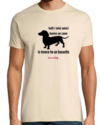 Camiseta Hombre Manga Corta perro salchicha de pelo liso ita - perr laTostadora - latostadora.com - Modalova