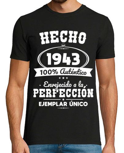 Camiseta 80 años - Hecho en 1943 - Perfección - latostadora.com - Modalova