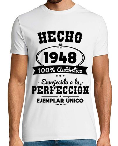 Camiseta 75 años - Hecho en 1948 - Perfección - latostadora.com - Modalova