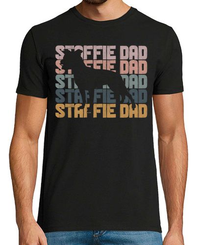 Camiseta Hombre Manga Corta estilo de pincel de moda de staffie dad laTostadora - latostadora.com - Modalova