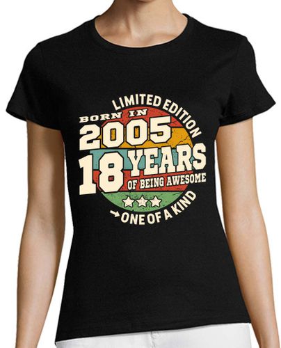 Camiseta Mujer Manga Corta 18 años - nacido en 2005 laTostadora - latostadora.com - Modalova