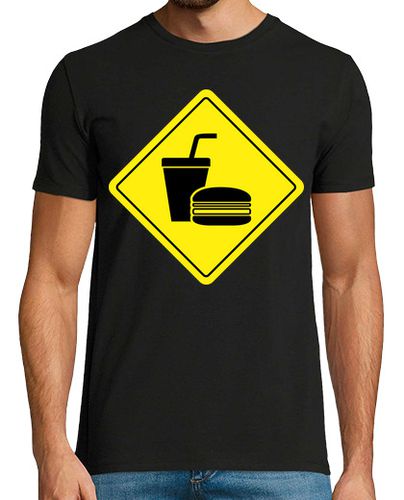 Camiseta Hombre Manga Corta señal de tráfico de comida rápida de ha laTostadora - latostadora.com - Modalova