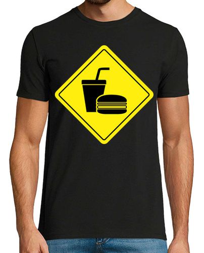 Camiseta señal de tráfico de comida rápida de ha - latostadora.com - Modalova
