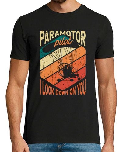 Camiseta Hombre Manga Corta piloto de paramotor te miro hacia abajo laTostadora - latostadora.com - Modalova