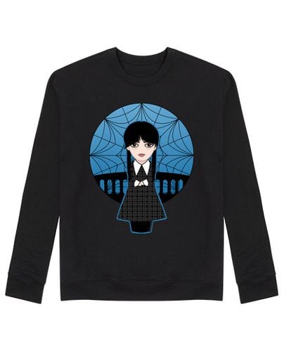 Sudadera Sin Capucha Unisex Kokeshi Miércoles Addams laTostadora - latostadora.com - Modalova