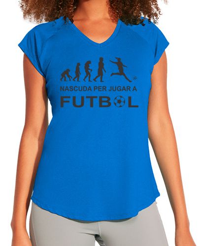 Camiseta Mujer Deportiva SAMARRETA NASCUDA PER JUGAR FUTBOL 2 laTostadora - latostadora.com - Modalova