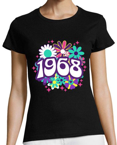 Camiseta mujer Groovy 1968 Mujer 55 Años Cumpleaños - latostadora.com - Modalova