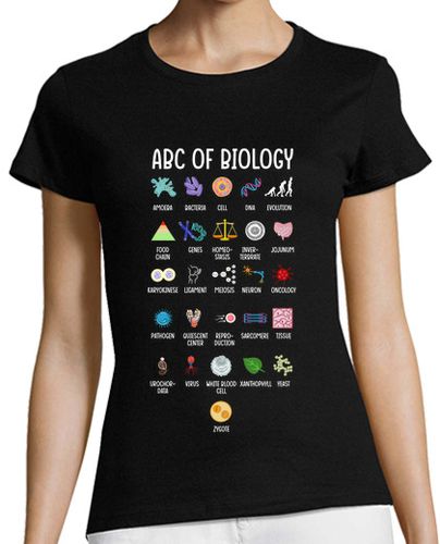 Camiseta mujer El ABC de la Biología Ciencia Química Científica Friki laTostadora - latostadora.com - Modalova