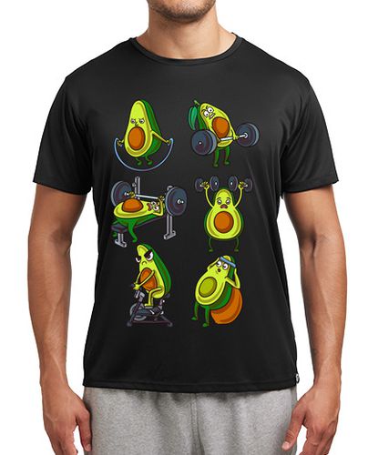 Camiseta deportiva Aguacate Gimnasio Humor Vegano Dieta Veganas laTostadora - latostadora.com - Modalova