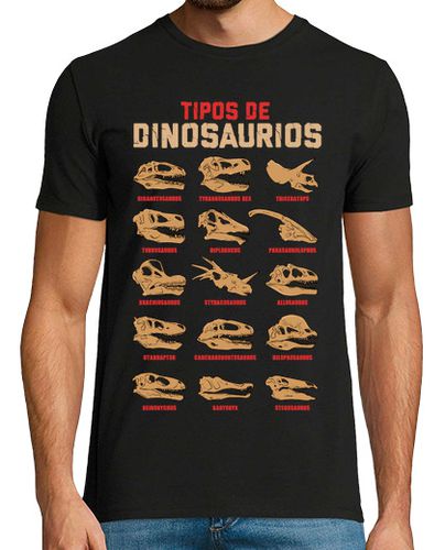 Camiseta Tipos de Dinosaurios Fósiles Cráneos Jurassic Park T-Rex - latostadora.com - Modalova