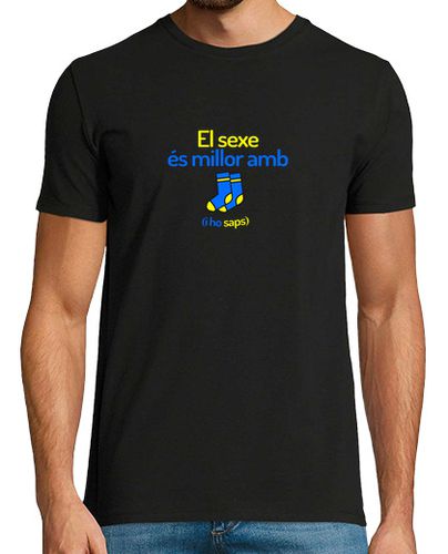 Camiseta el sexe és millor amb mitjons català bl - latostadora.com - Modalova