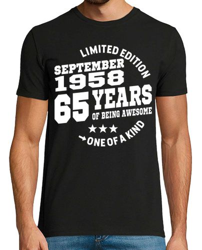 Camiseta cumpleaños septiembre 1958 - 65 años - latostadora.com - Modalova
