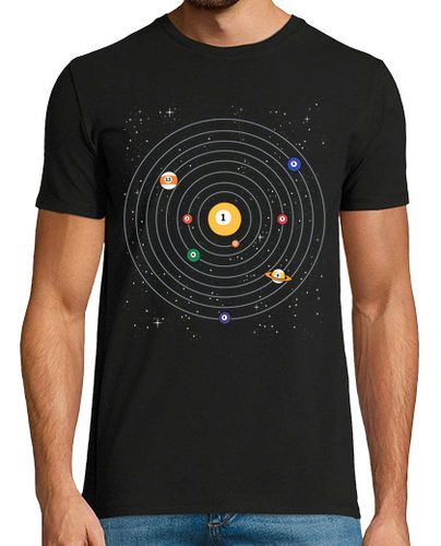 Camiseta Círculos Sistema Solar Bolas de Billar Friki Geek - latostadora.com - Modalova